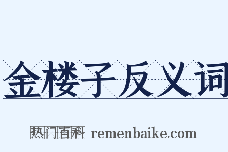 金楼子反义词是什么意思的图片